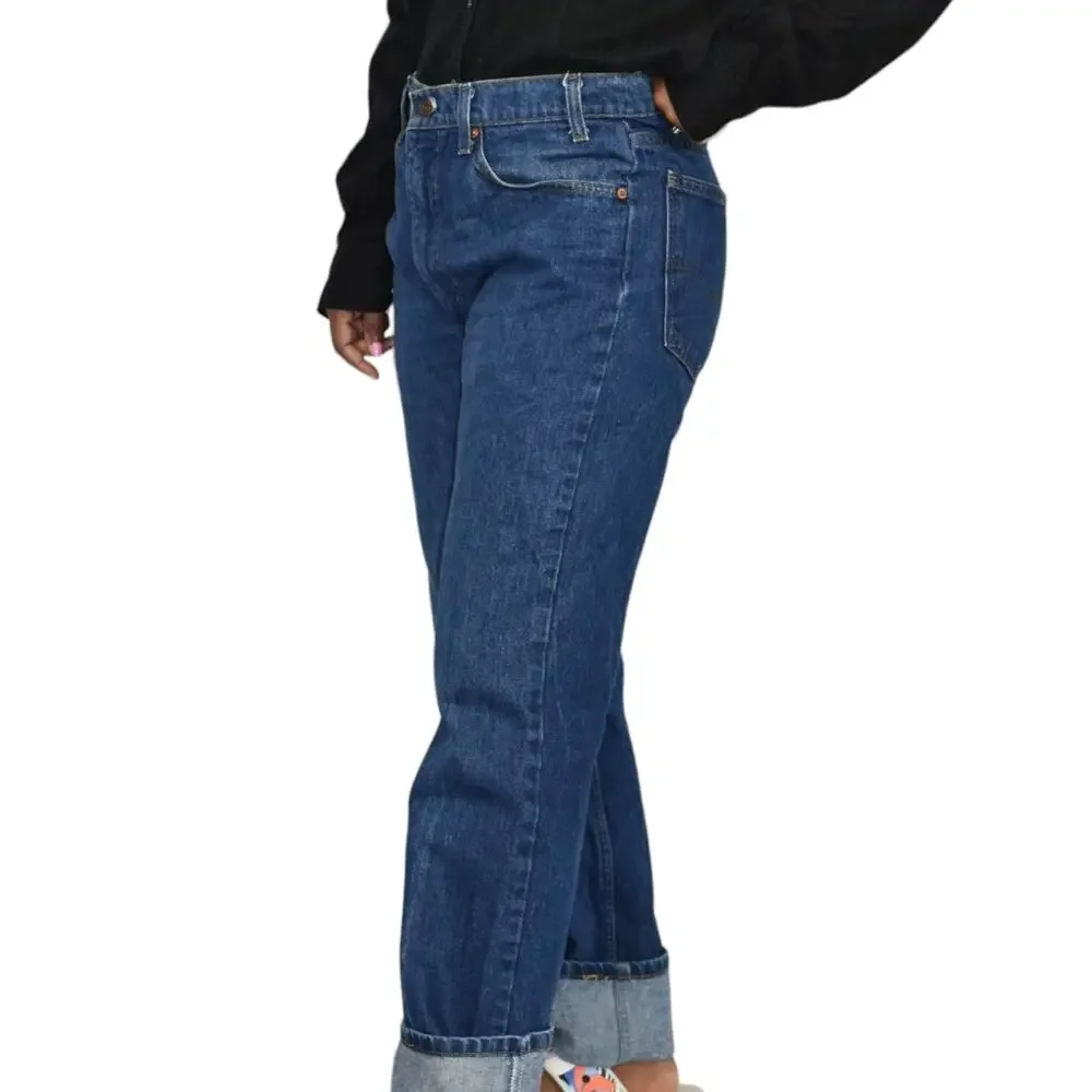 Vintage Levis 505 Jeans Regular Fit Straight Leg Denim Cotton SF 207 80s Size 34